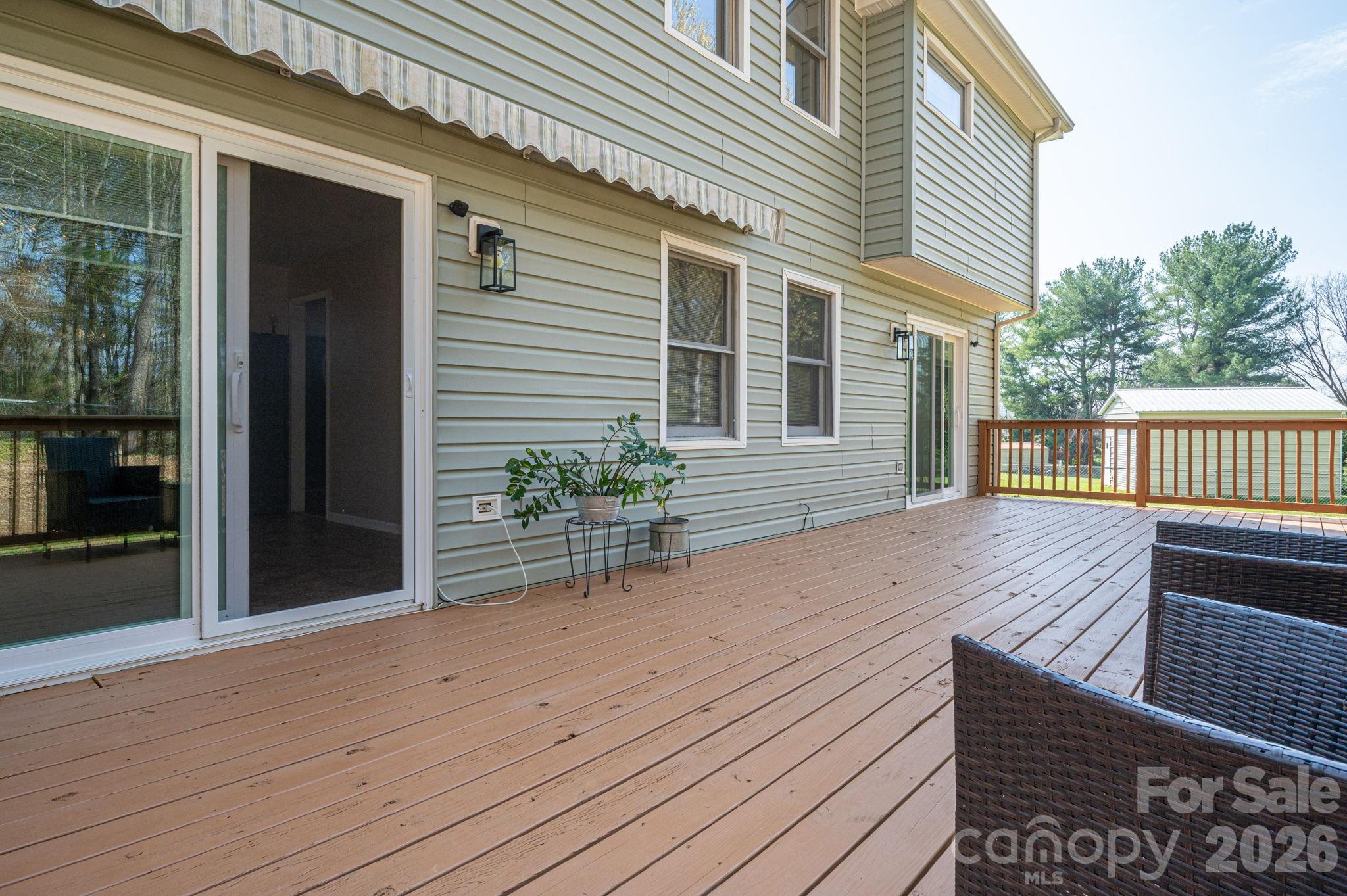 4503 Briar Creek Road Maiden, NC 28650 - Photo 39 of 48 a view of backyard with deck and wooden floor