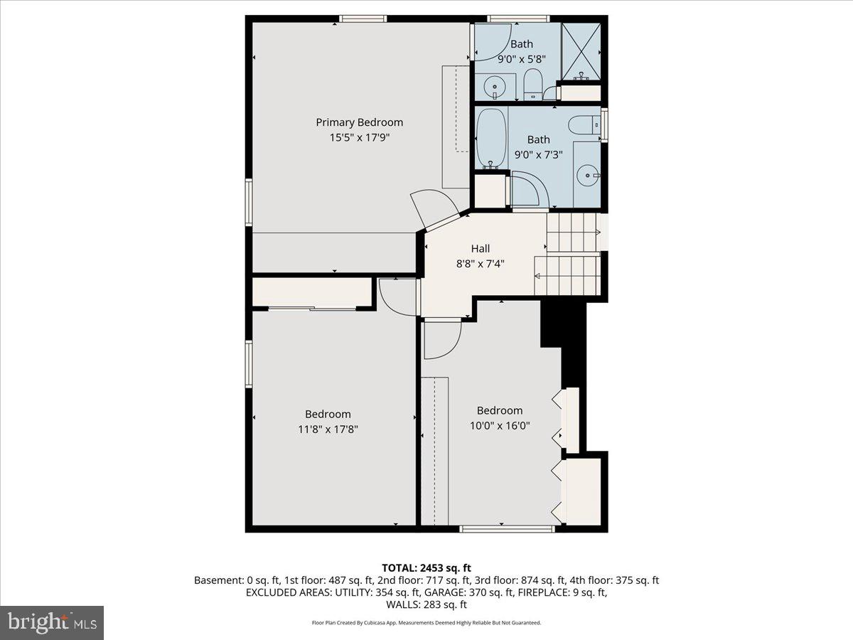 275 Barwynne Road Wynnewood, PA 19096 - Photo 38 of 39 bedroom level floor plan