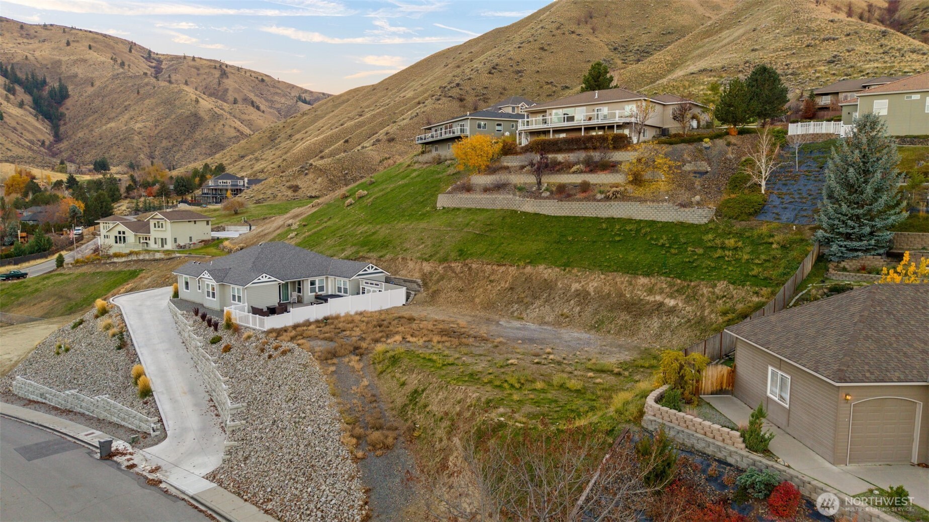 756 Castle Heights Drive Wenatchee, WA 98801 - Photo 16 of 22 an aerial view of residential houses with outdoor space