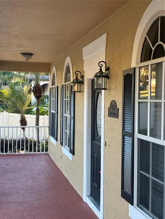a view of front door and porch