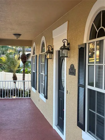 a view of front door and porch