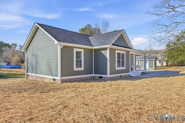 a backyard of a house