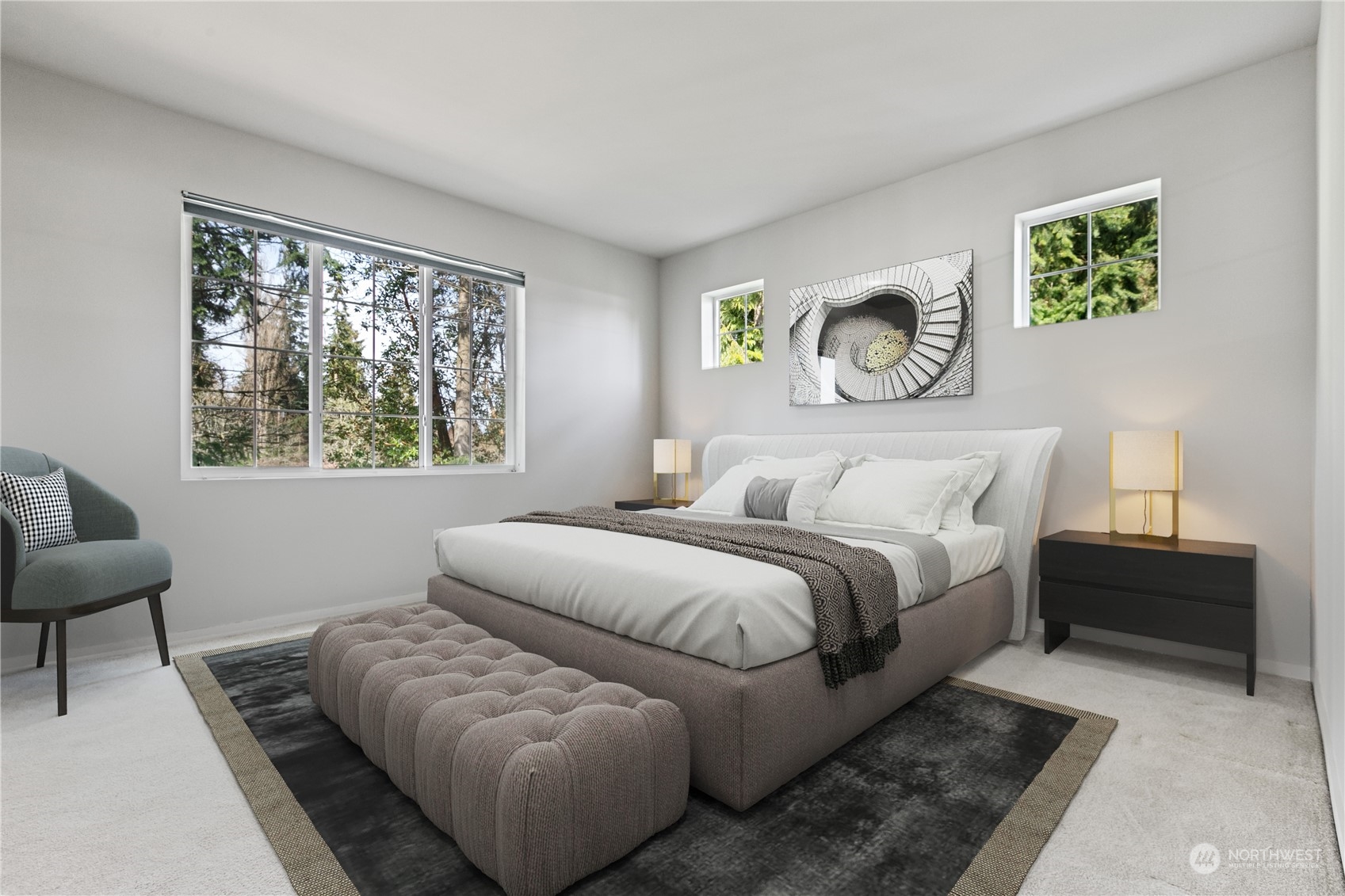 20734 76th Avenue West, Unit D Edmonds, WA 98026 - Photo 17 of 32 a bedroom with a bed and a window