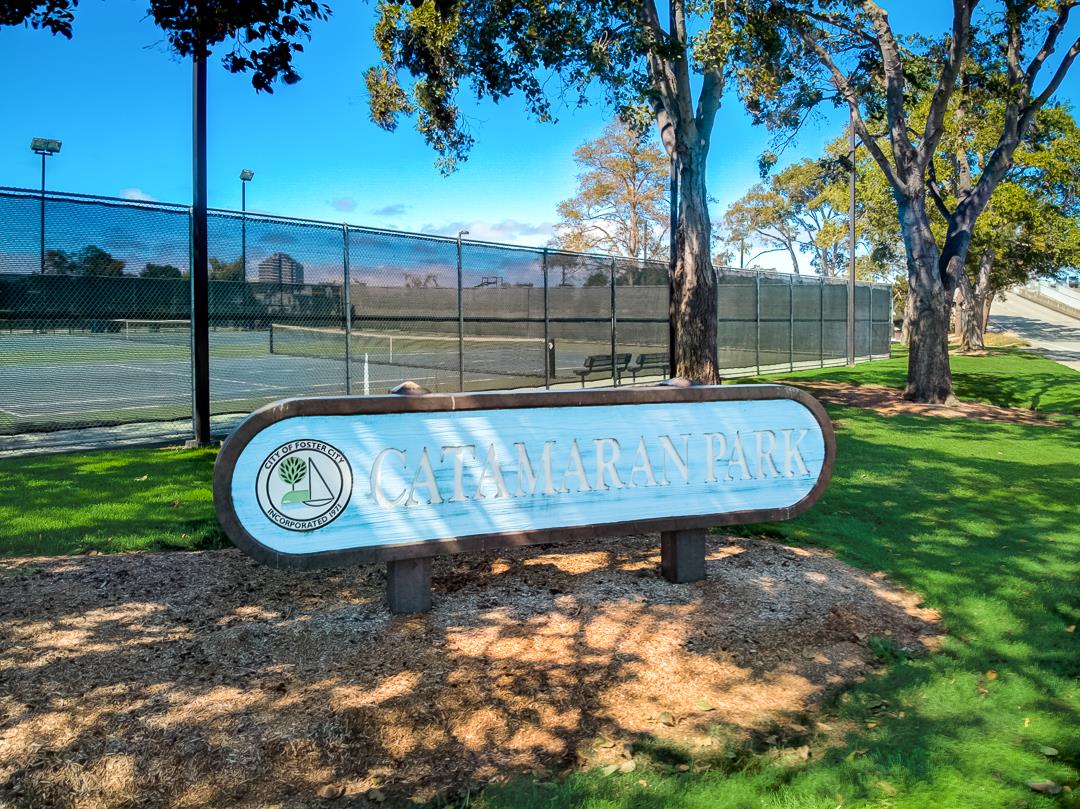 1049 Shell Boulevard, Unit 3 Foster City, CA 94404 - Photo 47 of 56 a view of a backyard with a garden and entertaining space