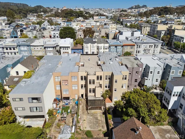 an aerial view of a city