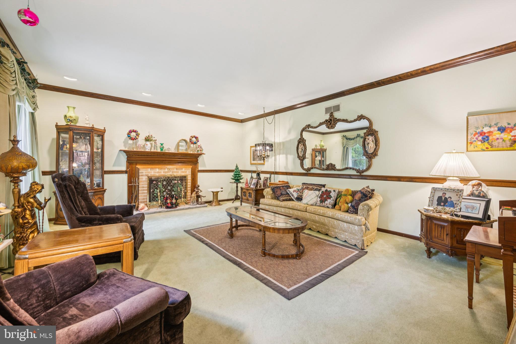 1 Dickson Drive Medford, NJ 08055 - Photo 4 of 38 Living Room with Fire-place