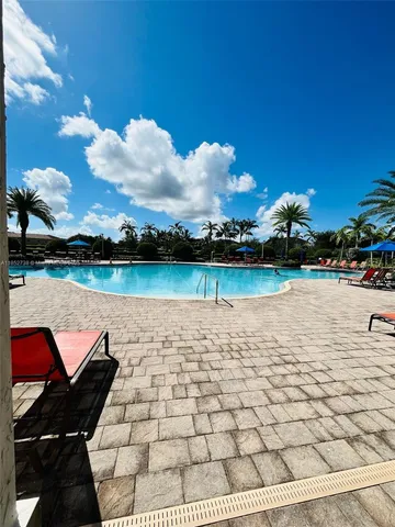 a view of a lake with outdoor space