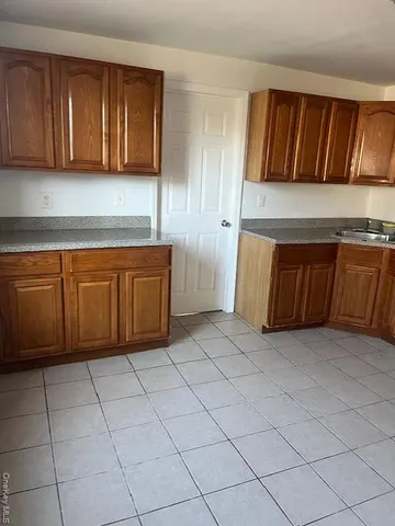 a kitchen with a cabinets