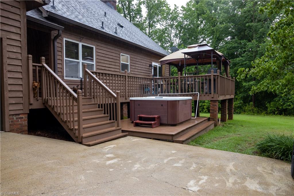 325 South Edgewood Road Eden, NC 27288 - Photo 26 of 29 back deck, hot tub remains