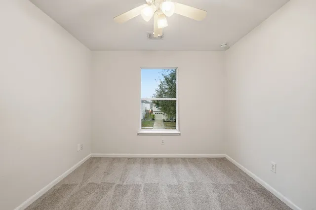 an empty room with a window