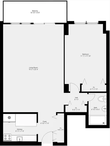 a view of a tennis ground with large trees