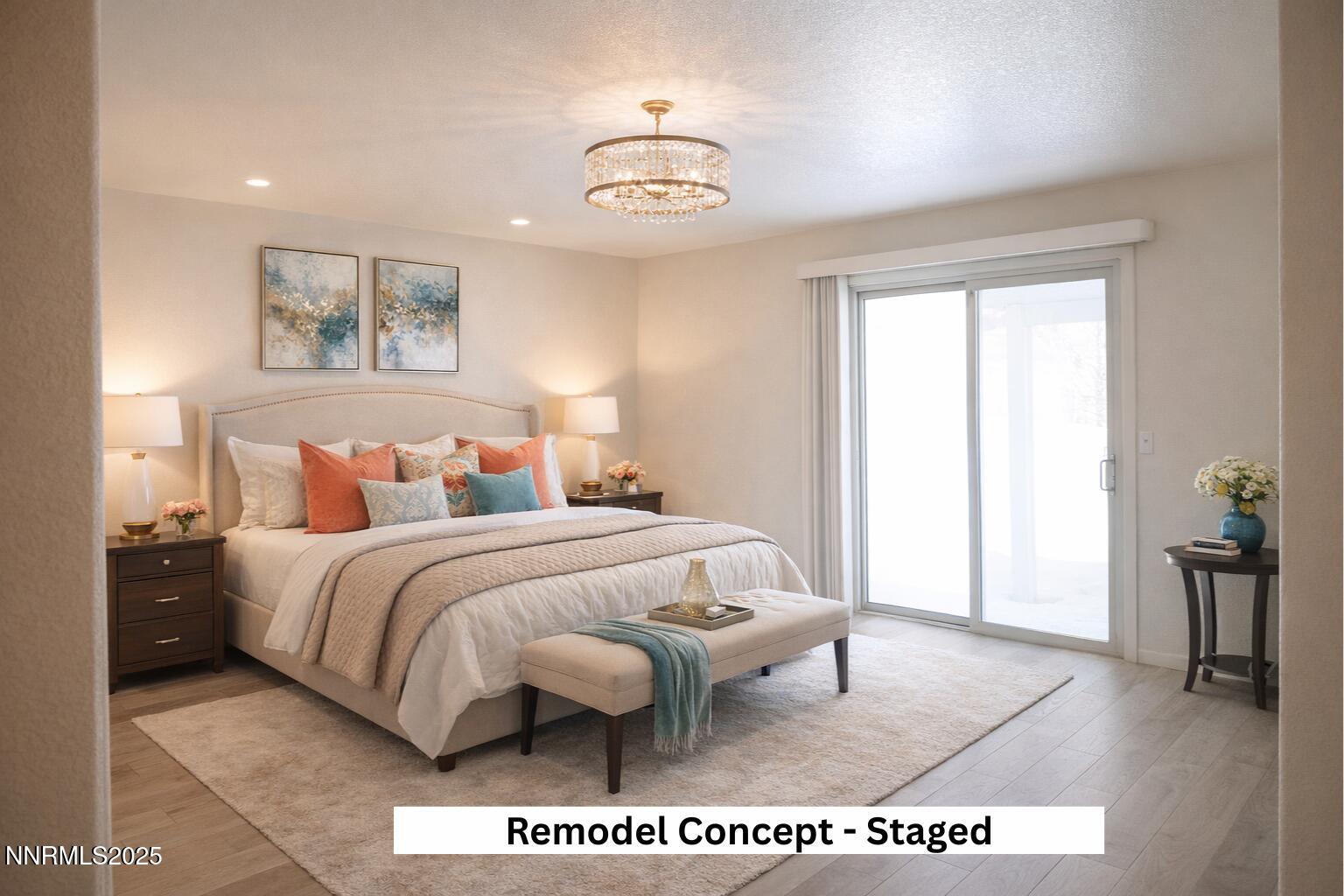 17320 Magnetite Drive Reno, NV 89508 - Photo 18 of 43 Master Bed - Remodel Concept - Staged
