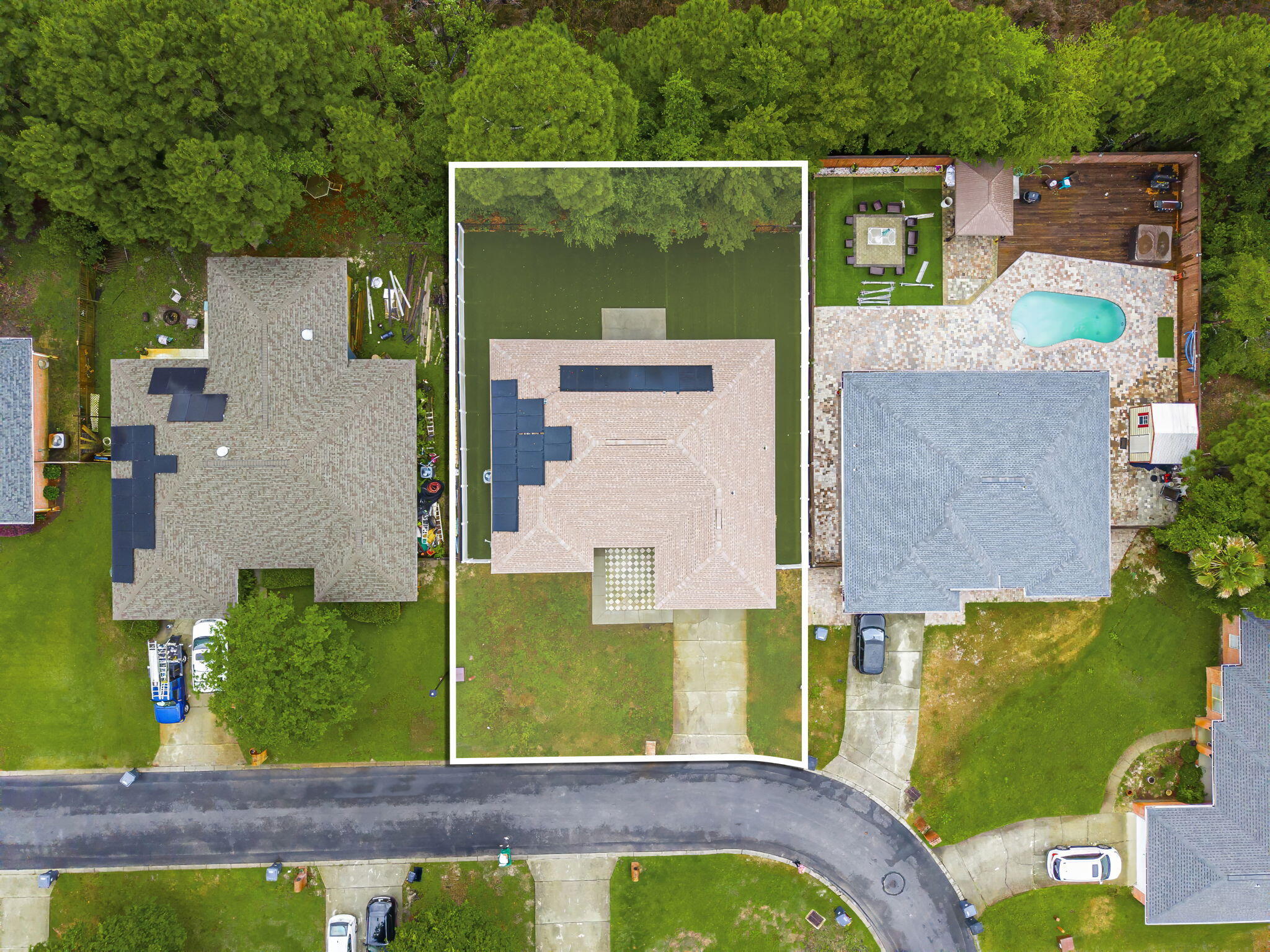 162 Beacon Way Santa Rosa Beach, FL 32459 - Photo 37 of 41 an aerial view of a house with swimming pool