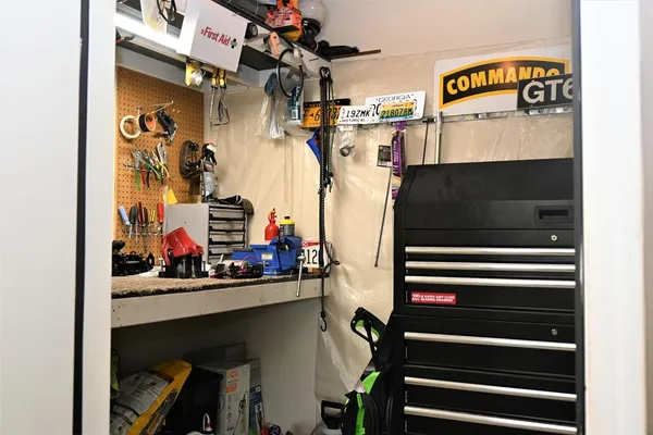 a view of storage and utility room