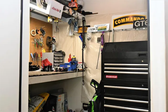 a view of storage and utility room