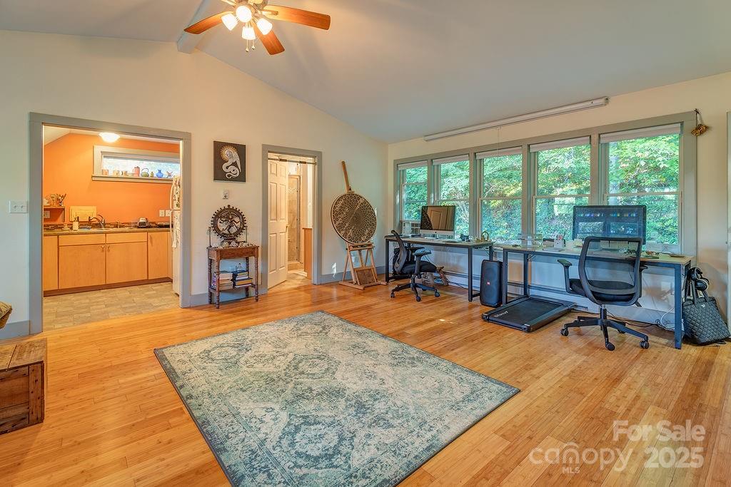 54 Spooks Branch Road Asheville, NC 28804 - Photo 30 of 41 a view of a livingroom with furniture window and outside view