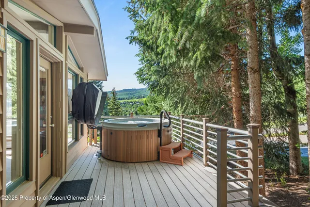 a view of balcony with wooden floor and outdoor space