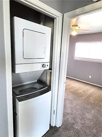 a utility room with a washer and dryer