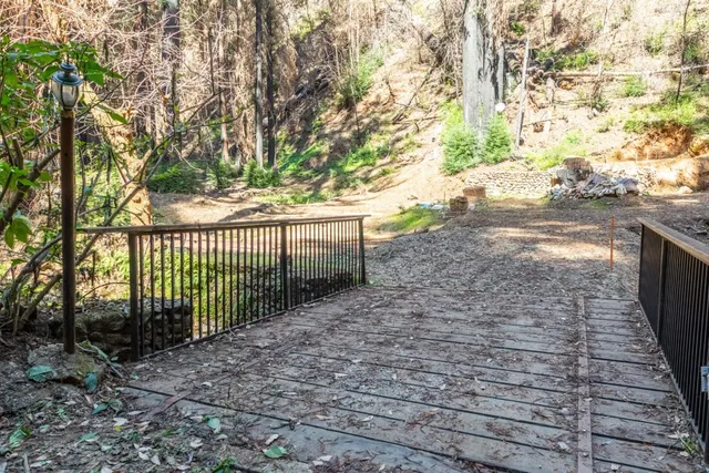 a backyard of a house