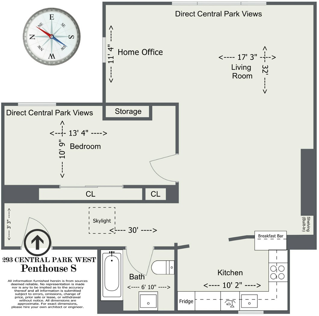 293 Central Park West, Unit PHS Manhattan, NY 10024 - Photo 29 of 29 Floor Plan