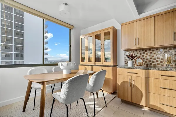 an outdoor space with a sink