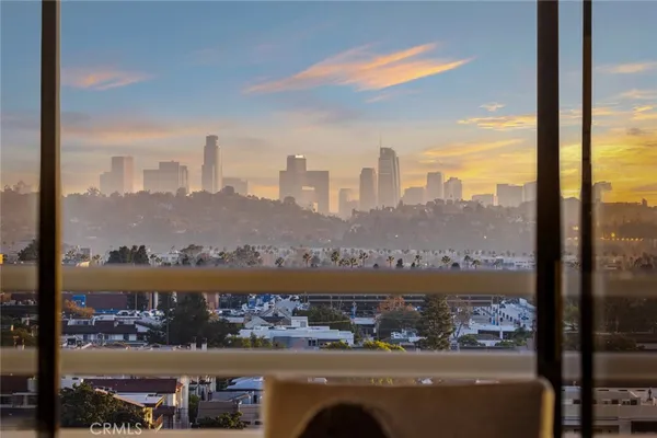 a view of a city from a terrace