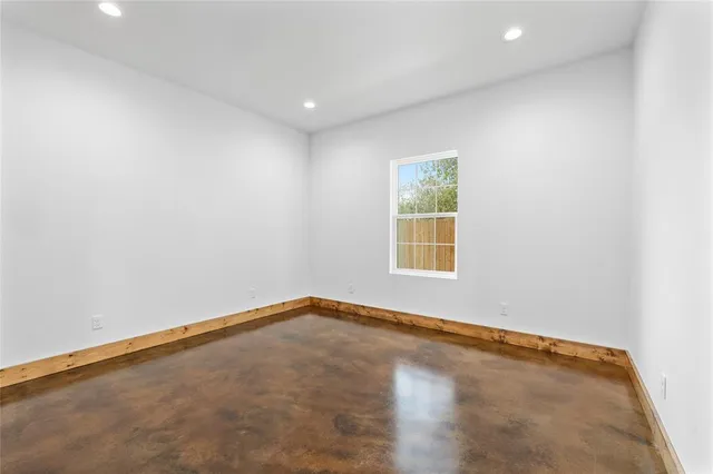 an empty room with a window