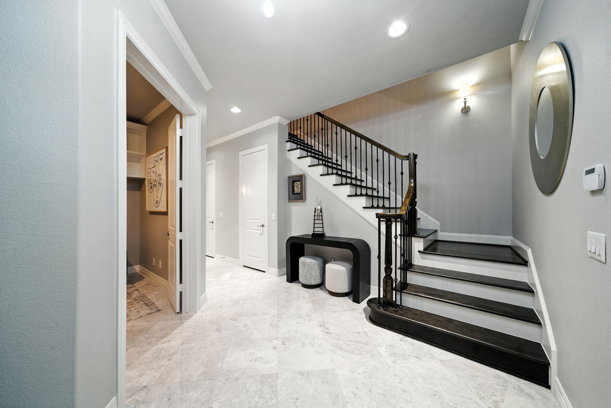 803 Bomar Street, Unit A Houston, TX 77006 - Photo 25 of 39 a view of entryway and hall with wooden floor