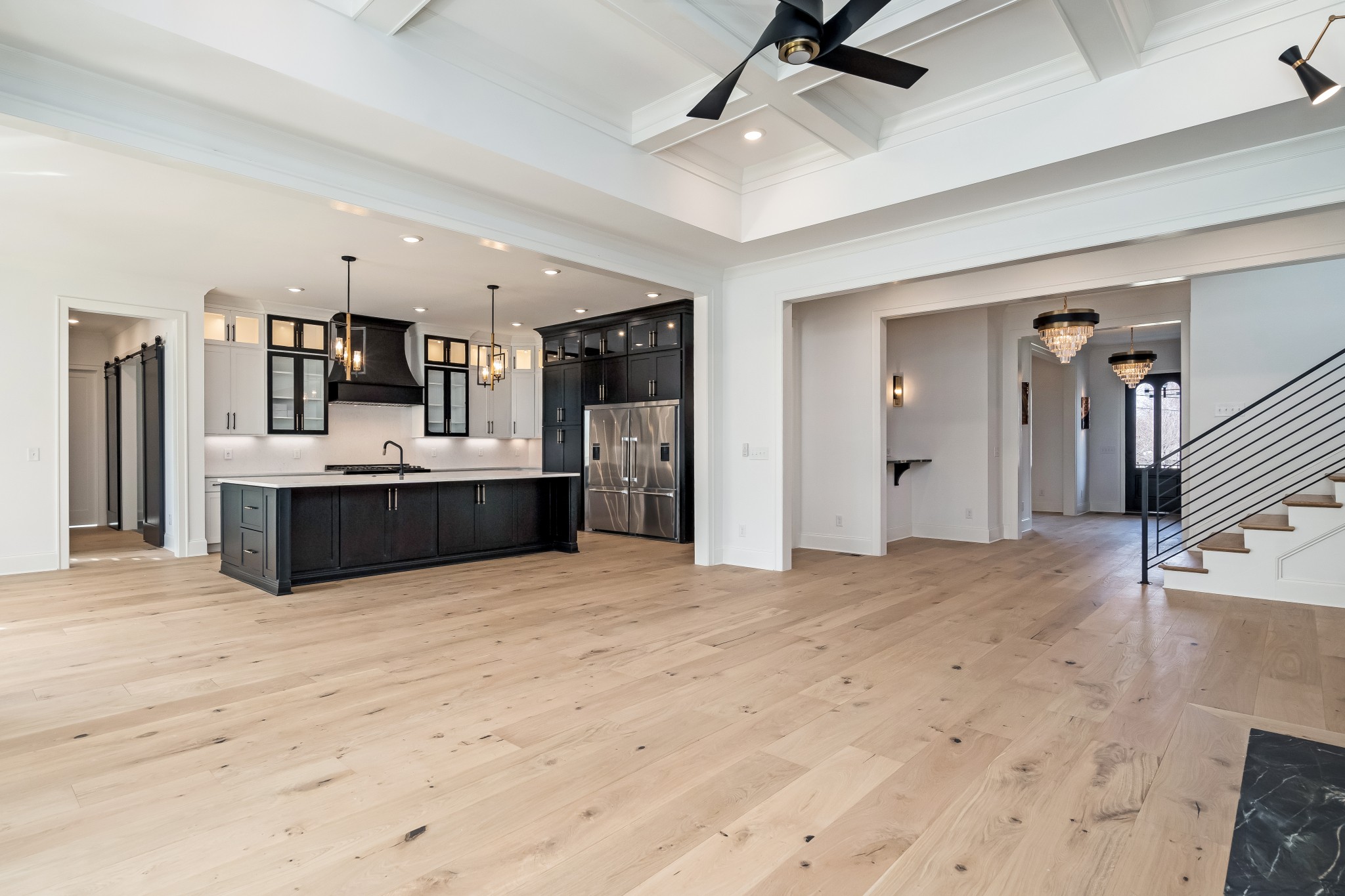 214 Old Peytonsville Road Franklin, TN 37064 - Photo 13 of 42 a view of a kitchen with a sink and a refrigerator