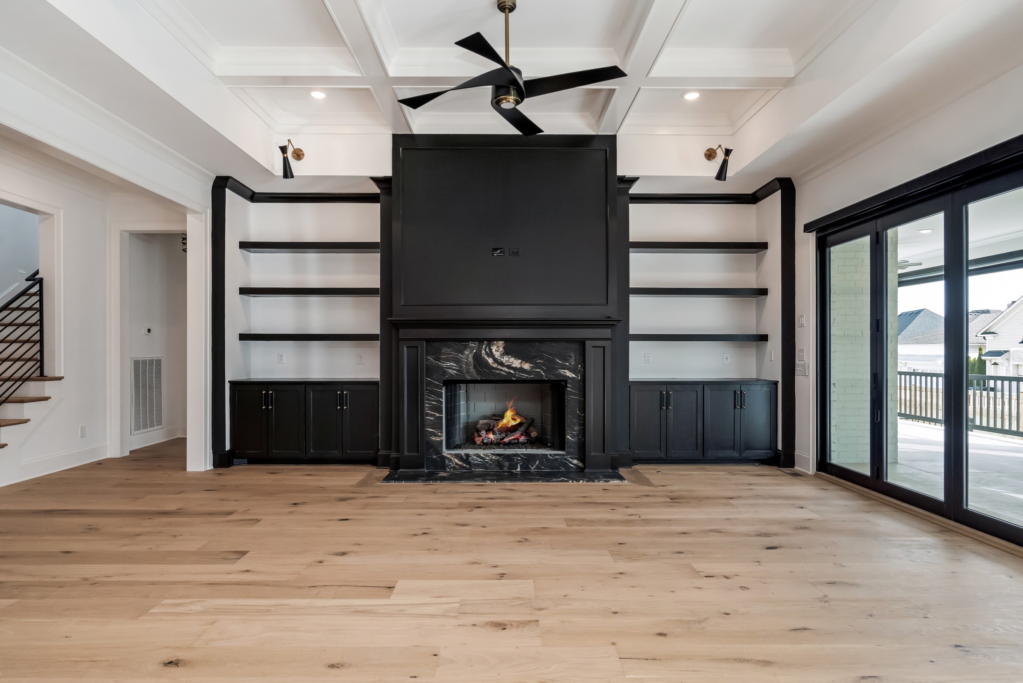 214 Old Peytonsville Road Franklin, TN 37064 - Photo 10 of 42 a view of a livingroom with a fireplace