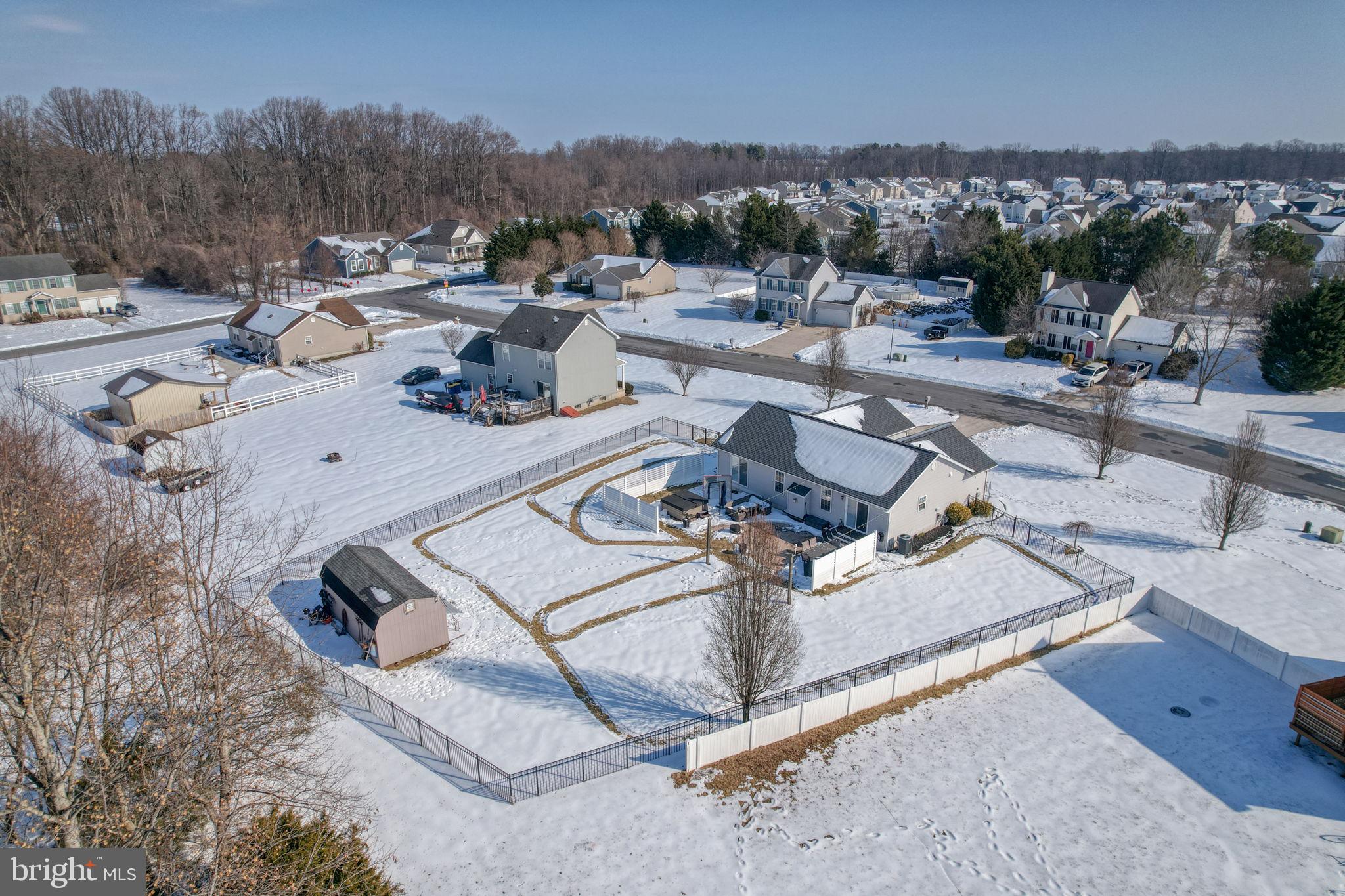 247 Cider Run Magnolia, DE 19962 - Photo 4 of 48 Ariel Full Property in Winter