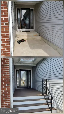 a view of a entryway of the house