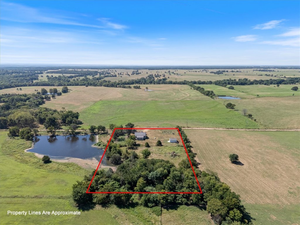 14282 East 530 Road Colcord, OK 74338 - Photo 42 of 42 Aerial view from the north (looking south)