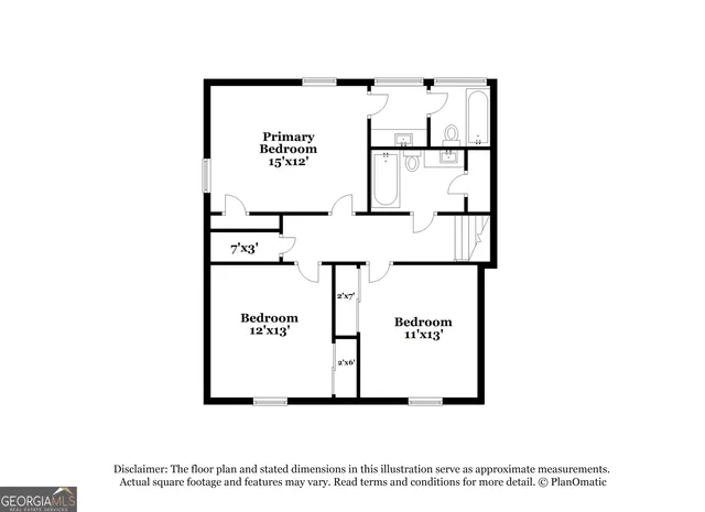 a view of an empty room with a window and fireplace