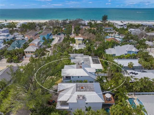 an aerial view of multiple house