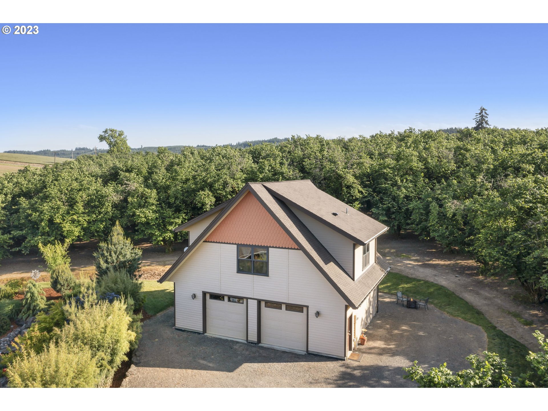 4185 Southwest Lafollett Road Cornelius, OR 97113 - Photo 39 of 45 a aerial view of a house with a yard