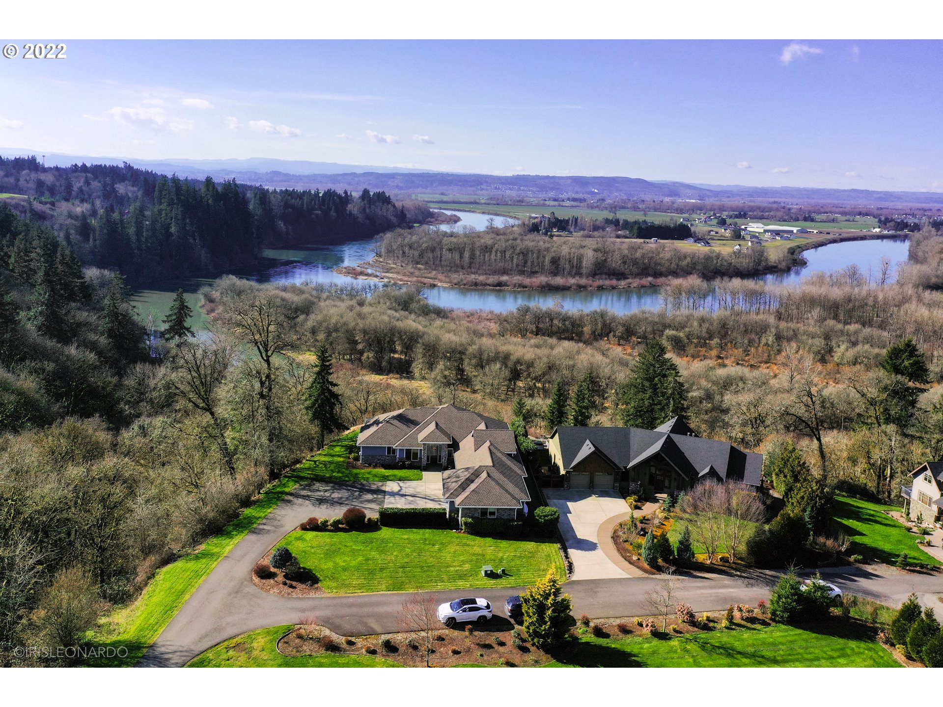 33806 Northwest Norstar Ranch Road Ridgefield, WA 98642 - Photo 2 of 32 an aerial view of residential houses with outdoor space and trees