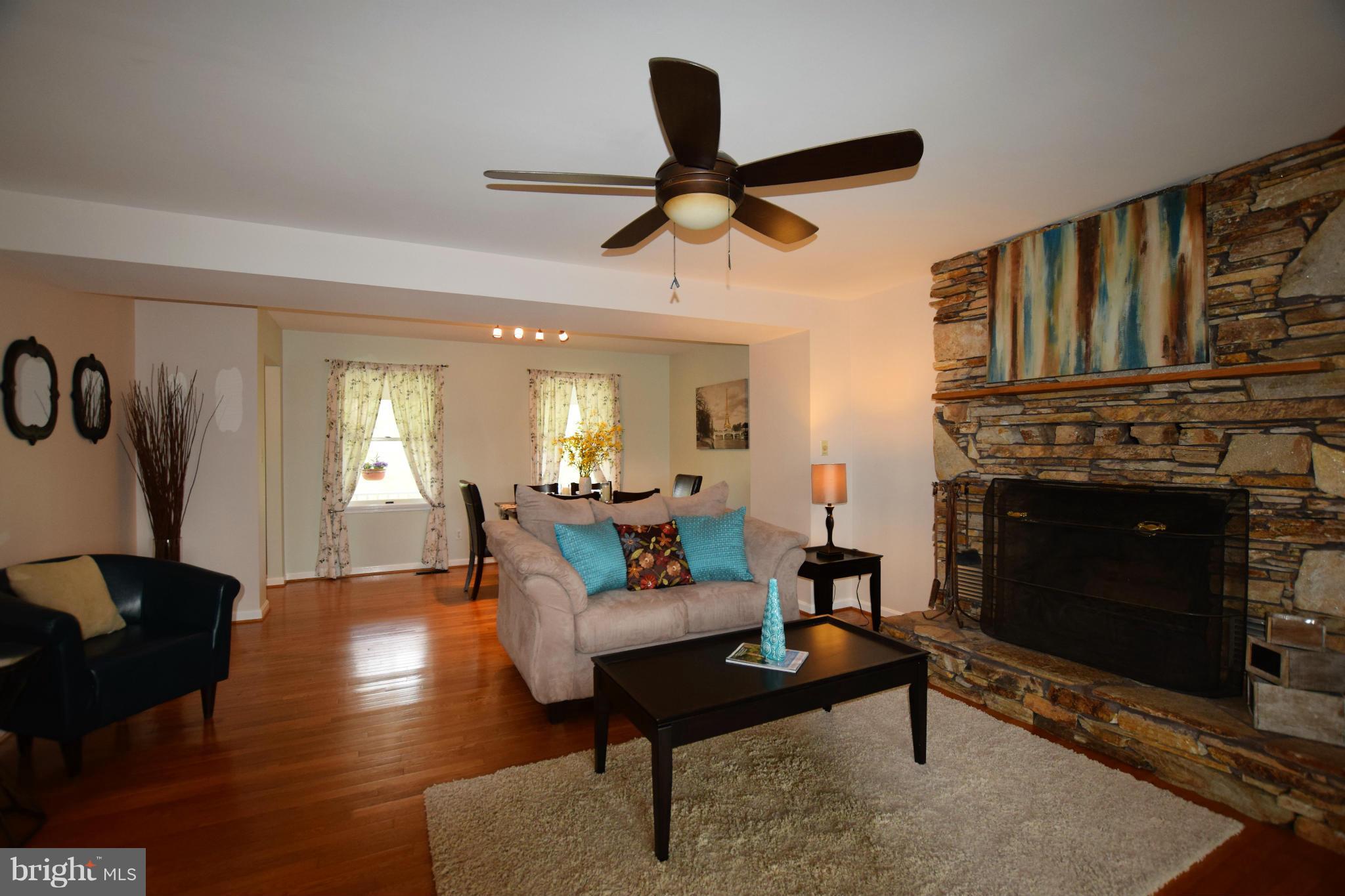 3217 Ady Road Street, MD 21154 - Photo 2 of 30 Living Room with Stone Fireplace