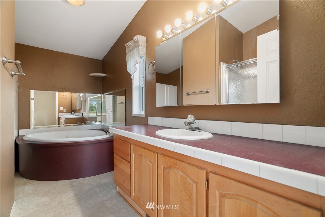 3925 183rd Avenue Southwest Rochester, WA 98579 - Photo 9 of 33 a bathroom with a sink and a mirror