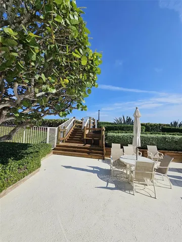 a view of balcony with ocean view