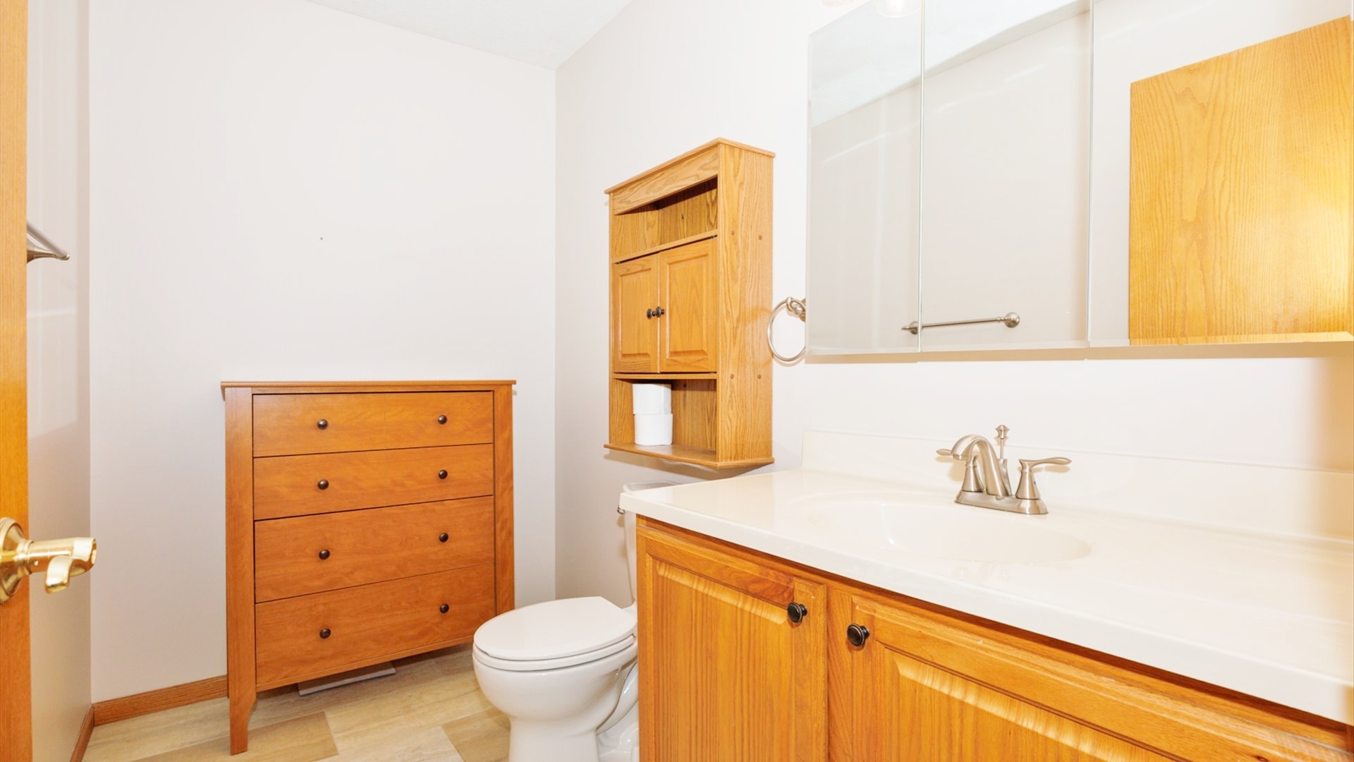 411 Wildberry Drive Normal, IL 61761 - Photo 17 of 51 a bathroom with a sink a toilet and a mirror