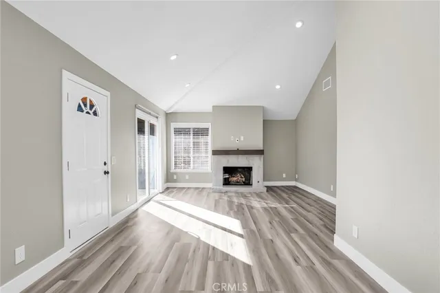 a view of a livingroom with a fireplace
