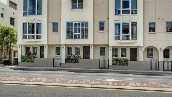 a front view of a building