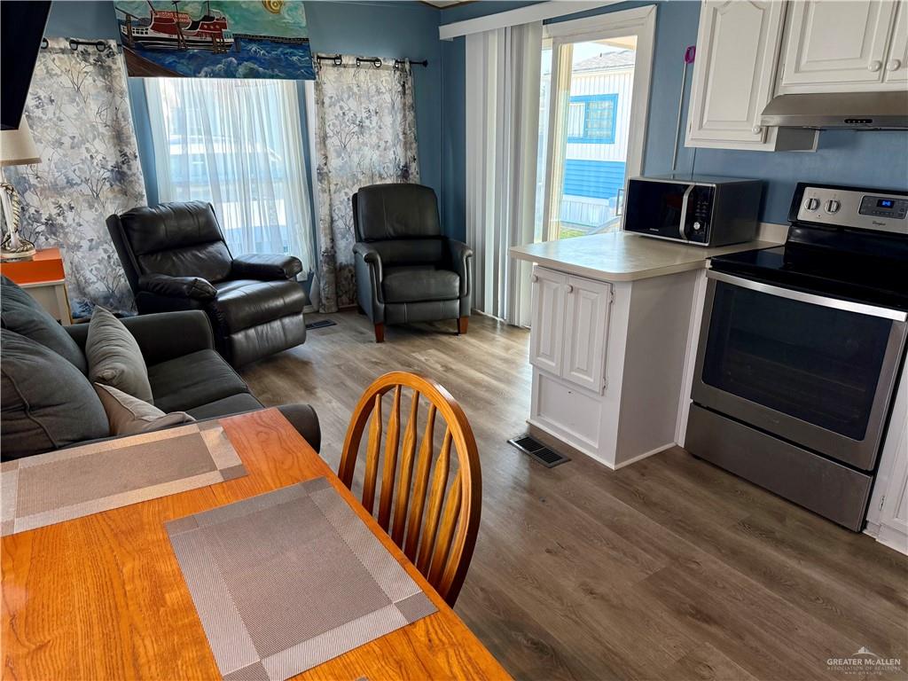 492 West Clam Circle Port Isabel, TX 78578 - Photo 2 of 8 a living room with furniture fireplace and flat screen tv