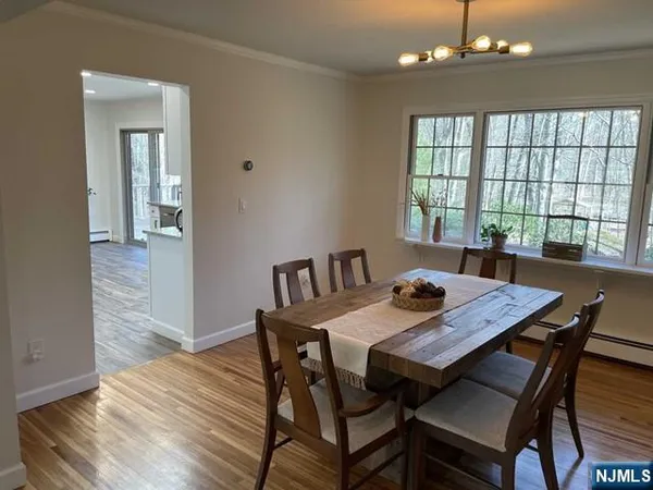 a workspace with wooden floor
