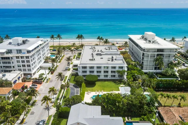 a view of a buildings and an outdoor space