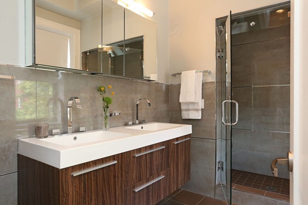 32 Rutland Street, Unit 2L Boston, MA 02118 - Photo 14 of 22 a bathroom with a sink double vanity and shower