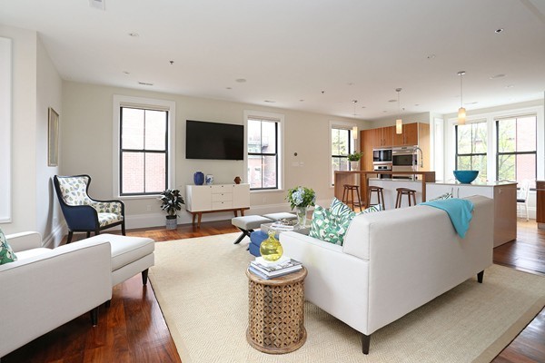 32 Rutland Street, Unit 2L Boston, MA 02118 - Photo 3 of 22 a living room with fireplace furniture and a flat screen tv