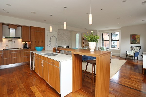 32 Rutland Street, Unit 2L Boston, MA 02118 - Photo 8 of 22 a kitchen with sink cabinets and wooden floor