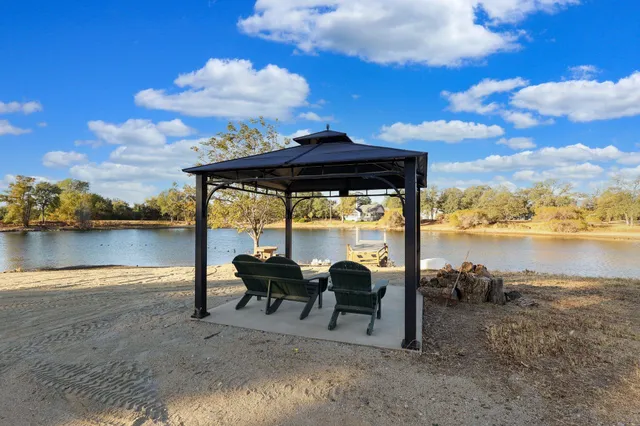a view of a lake from balcony